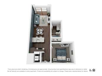 1Bed 1Bath-D at The Fitz Apartments, Oregon