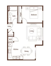 a floor plan of a bedroom apartment
