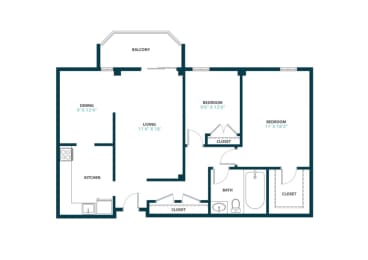 bedroom floor plan | apartments in the galleria houston