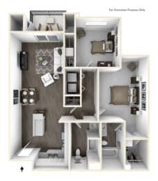 a 2400 sqft floor plan of a 2100 sq ft apartment