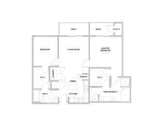2S Floorplan of the Albion  at 644 City Station, Utah, 84116