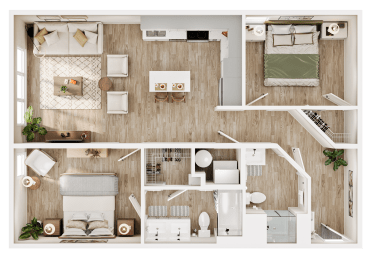 a1 floor plan of a 1 bedroom apartment