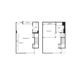 bedroom floor plan | luxury apartments in towson md | the southerly
