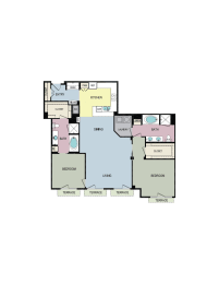 2C Balcony at mResidences Miracle Mile, Los Angeles, 90036