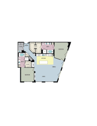 2D Floor Plan at mResidences Miracle Mile, Los Angeles, 90036