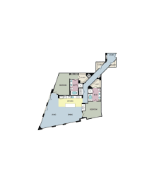 2E Floor Plan at mResidences Miracle Mile, Los Angeles, California