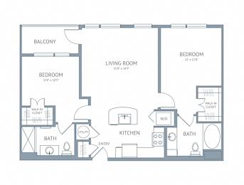 Matisse two bedroom two bathroom