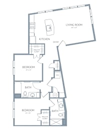 Okeefe two bedroom tow bathroom