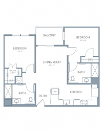 Wright two bedroom two bathroom