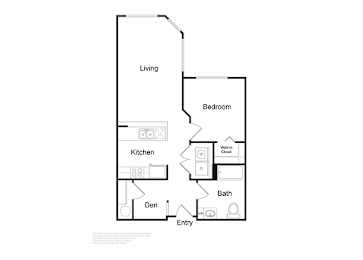 1 Bedroom with Den  at Dexter Lake Union, Seattle, 98109