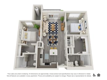 3D Floorplan Image of Royce  at 644 City Station, Salt Lake City, 84116