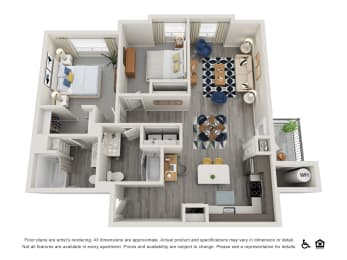 3D Floorplan Image of Sydney  at 644 City Station, Salt Lake City, Utah