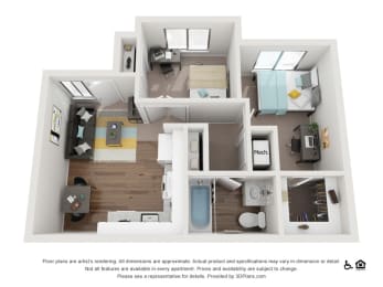 Two bedroom one bathroom