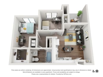 Two bedroom one bathroom Tower