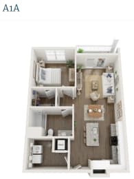 a1a floor plan at the crossings at white marsh apartments in white marsh, md