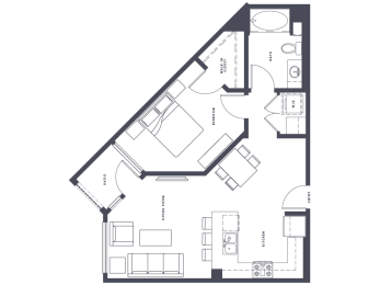A2 Floor Plan at Altana, Glendale, 91203