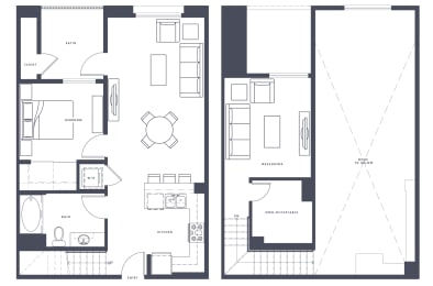 A5 Loft Floor Plan at Altana, Glendale, CA, 91203