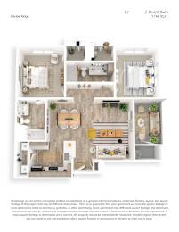 A floor plan of a 2 Bed/2 Bath apartment in Adobe Ridge.