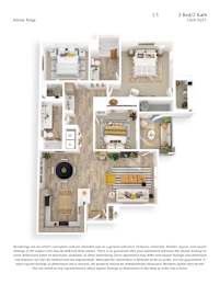 A floor plan of a 3 Bed/2 Bath apartment sized 1,426 SQFT.