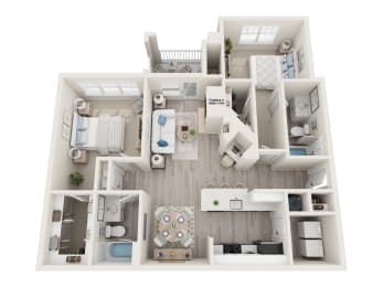 a 3 bedroom floor plan  395