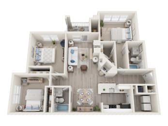 a 3 bedroom floor plan  395