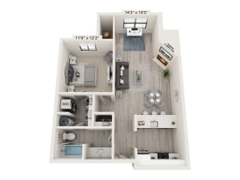 a 1 bedroom floor plan  sierra  2100 sq ft