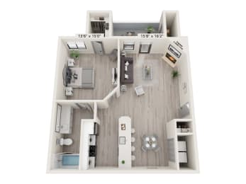 the marquess floor plan  1 bedroom  1190 square feet