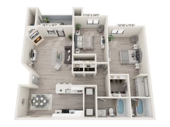 a floor plan of 455 sqft with a bedroom and a living room
