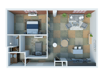 B1 Floor Plan at South Park Lofts, California, 90017