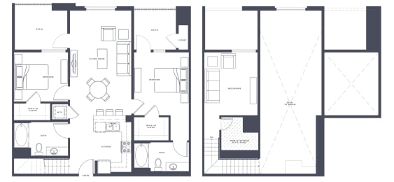 B1 Loft Floor Plan at Altana, Glendale, California