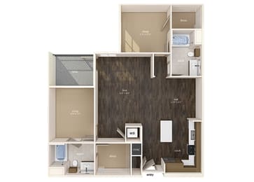 B3 Floor Plan at Gravity, San Diego