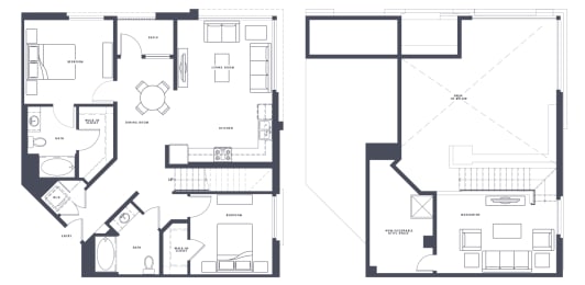 B4 Loft Floor Plan at Altana, Glendale