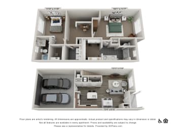 a floor plan of the villas at houston levee west apartments in cordova,