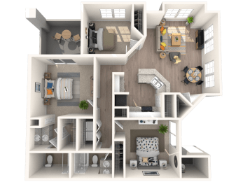 C1 Floor plan 3D