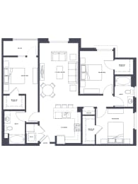 C1 Floor Plan at Altana, Glendale