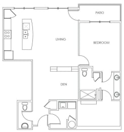 1x1 1071sf den