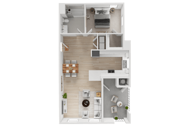 One bedroom one bathroom A  at Sorano Apartments, Moreno Valley, California