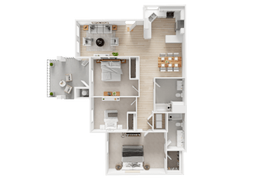 Three bedroom Two bathroom  at Sorano Apartments, Moreno Valley, CA, 92557