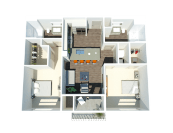 B1 two bedroom two bathroom