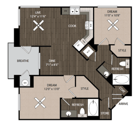 B6 two bedroom two bathroom