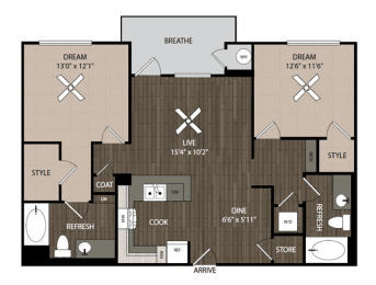 B8 two bedroom two bathroom