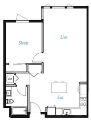 One bedroom one bathroom