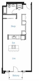 One bedroom one bathroom