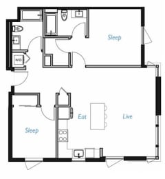 Two bedroom Two bathroom
