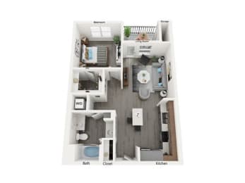 One bedroom one bathroom