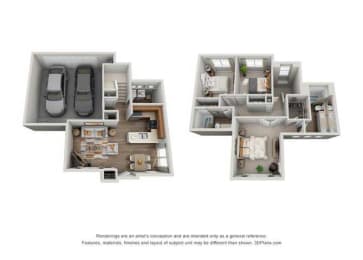 Bordeaux Floor Plan at Montiavo, Santa Maria, 93455