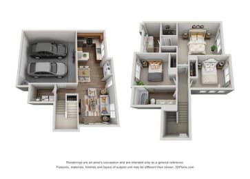 Burgundy Floor Plan at Montiavo, California