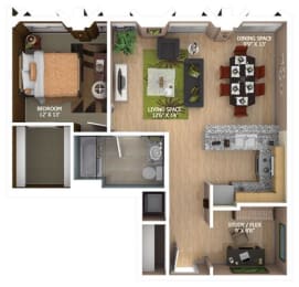 E7 Floor Plan at 1600 Glenarm Place, Colorado