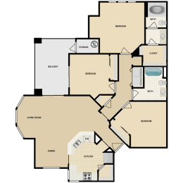 Corniche three bedroom one bathroom