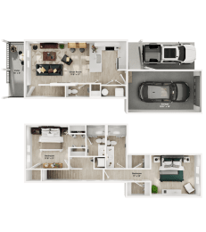 a comparison of a bedroom floor plan and a floor plan of a 2100 sq ft